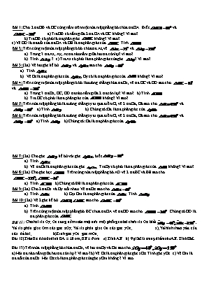 Bài tập ôn thi môn Hình học Lớp 6